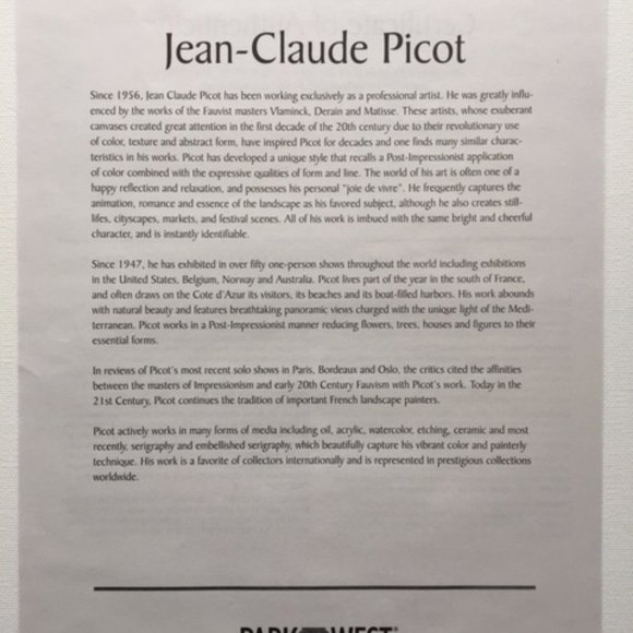 Art by Jean-Claude Picot: La Plage de la Saline - Picture 3 of 3